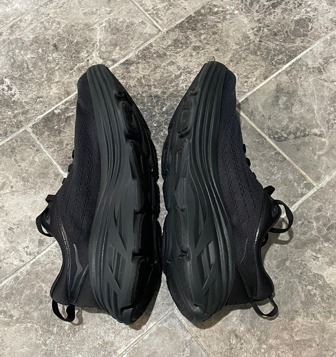 HOKA ONE ONE Men's Bondi 8 Running Shoes All Black Size 8 D US