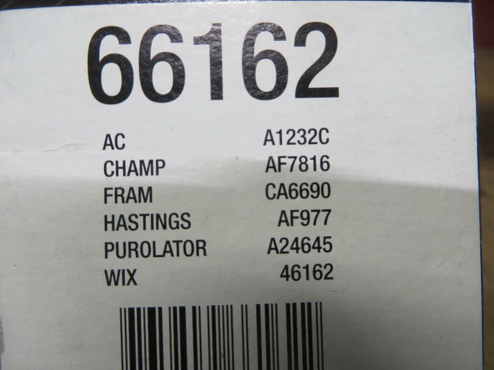 FILTRO DE AIRE Parts Master # 66162 NUEVO SIN USAR wix # 46162 Foto 2 de 2