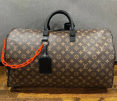 Louis Vuitton ボストンバッグ　キポール50 keepall 50 Louis Vuitton Keepall Bandouliere 50 Monogram Brown LV Orange
