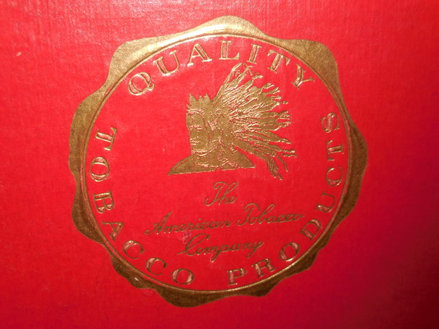 The American Tobacco Company-Old Pressboard Cigar Box-American Native logo#K 