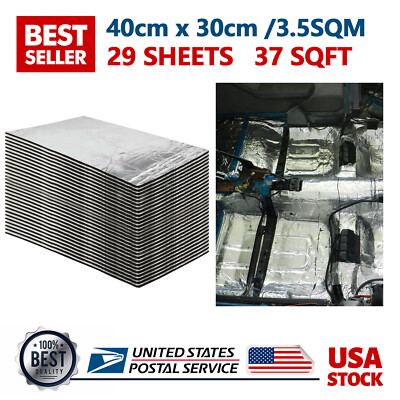37sqft Automotive Sound Deadening Insulation Heat Barrier Noise Proof Deadener