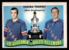1971 OPC O-Pee-Chee Hockey #248 Giacomin/Villemure (Vezina Trophy) EX/MT