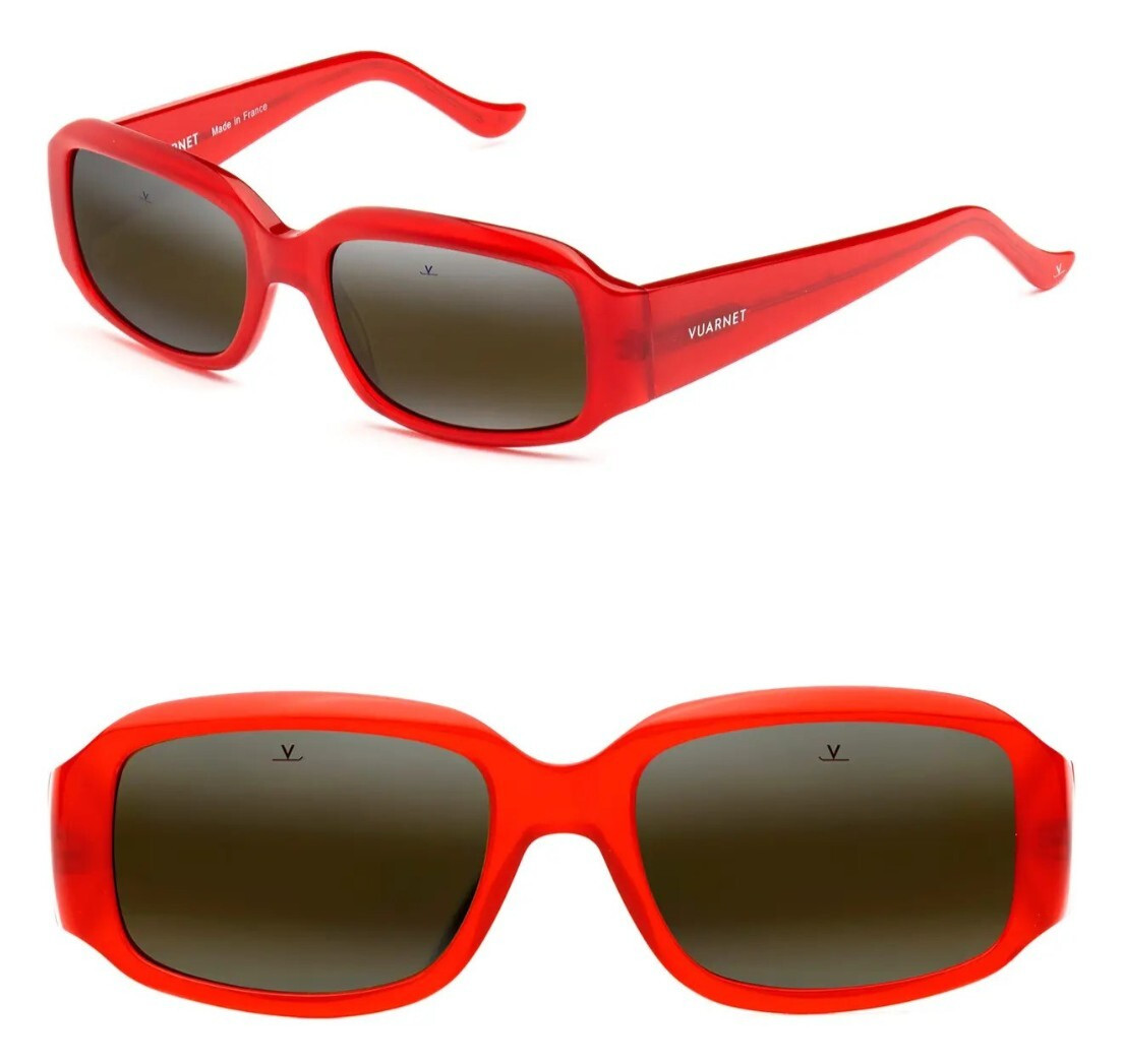 Солнцезащитные очки Vuarnet Resort VL2201 0006 55-миллиметровые прямоугольные Альпийские солнцезащитные очки с красными линзами Skilynx 32190₽