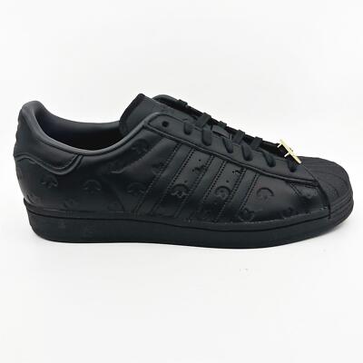 Adidas Superstar Core Black Debossed Carbon Mens Athletic Sneakers - Main Image