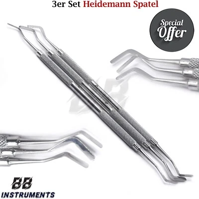 SLITE TECH INSTRUMENTS „3er Set Heidemann Spatel Dental Modellierspatel Zementspatel Zahnsonde“ ✅