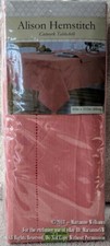NEW ALISON HEMSTITCH CUTWORK OBLONG TABLECLOTH CORAL 60" x 102" SPRING EASTER