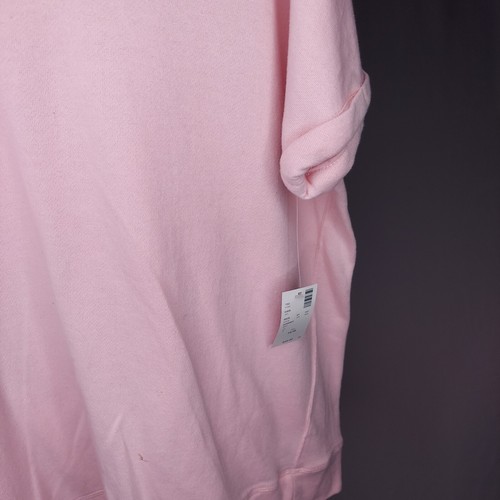 Avenue Fleece T-Shirt Women 14/16 Pastel Pink V-neck Short Cuff Sleeve Knit - Picture 5 of 6