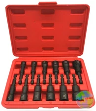 12pc Magnetic nut driver setter bit Nut Driver MM & SAE 1/4" Shank Quick Change 