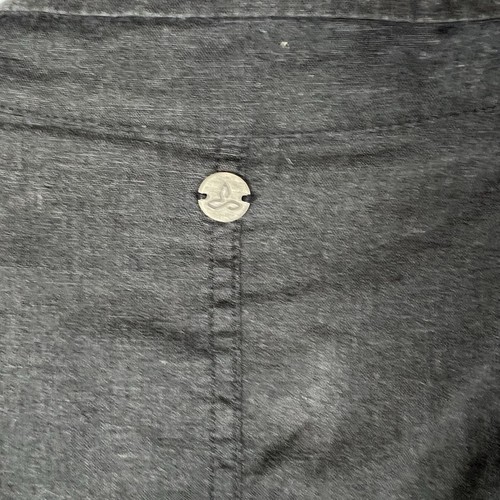 Prana Black Button Up Light Weight Hemp Jacket Women’s Size Large Collared - Picture 8 of 9