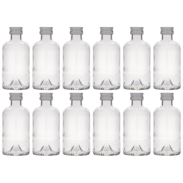 12X 250Ml Glasflasche Klarglas Mit Schraubverschluss FüR Apotheke & ÖL-image
