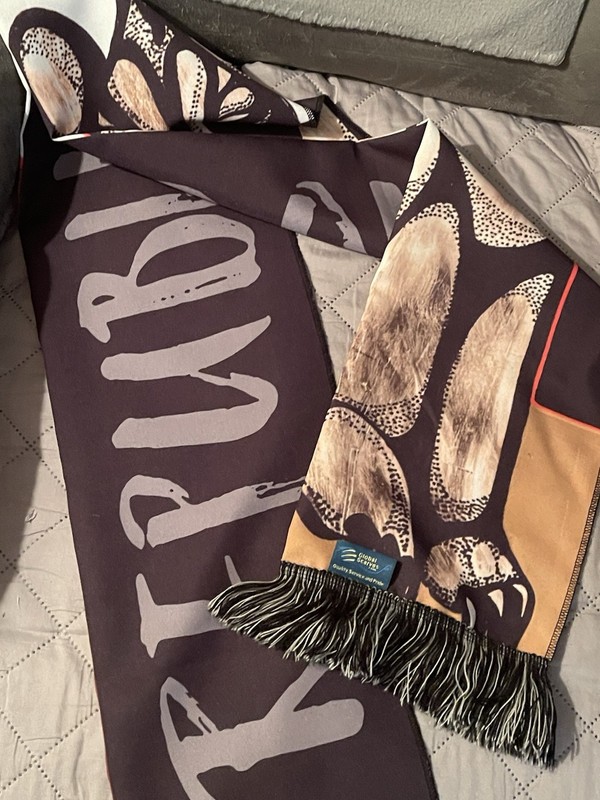 Sacramento Republic FC Scarf Soccer 2018 Artist Series Maren Conrad Bear 64” *L