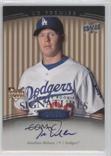2008 UD Premier Rookie Signatures Gold 17/50 Jonathan Meloan #224 Auto 0v1