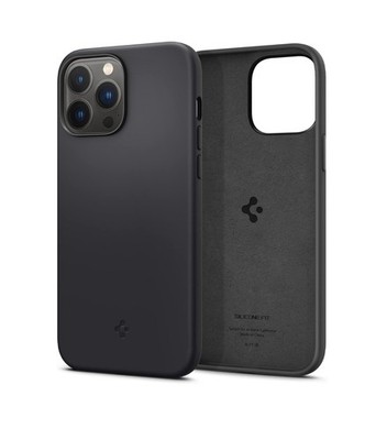 Original Spigen Silikon Fit Hülle für Apple iPhone 13 Pro Max Schwarz ACS03228