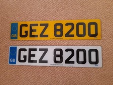 Cherished Registration Number  GEZ 8200. On Retention Certificate