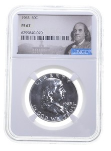 1963 Franklin Half Dollar PF67 NGC Special Label *6400