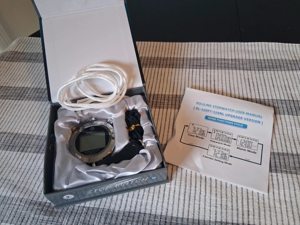 Cronómetro digital profesional LCD de metal cronógrafo portátil cuenta deportiva Foto 4 de 4