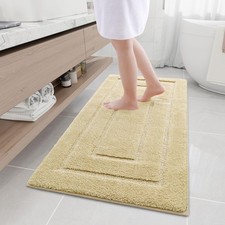 Buganda Tapis de Bain Microfibre 47"x24", Doux Absorbant Antidérapant Lavable en Machine