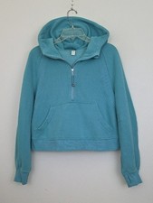 Lululemon Teal Short Crop 1/4 Zip Long Sleeve Hoodie M/L