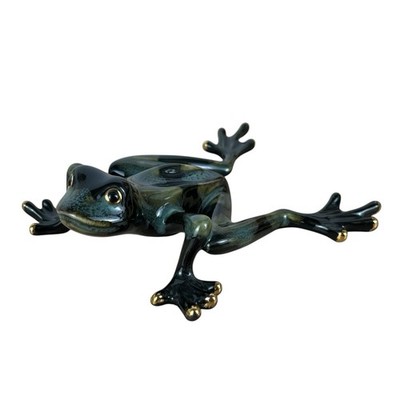 Golden Pond Collection Frog Brown/Green with Gold Details - Push-up