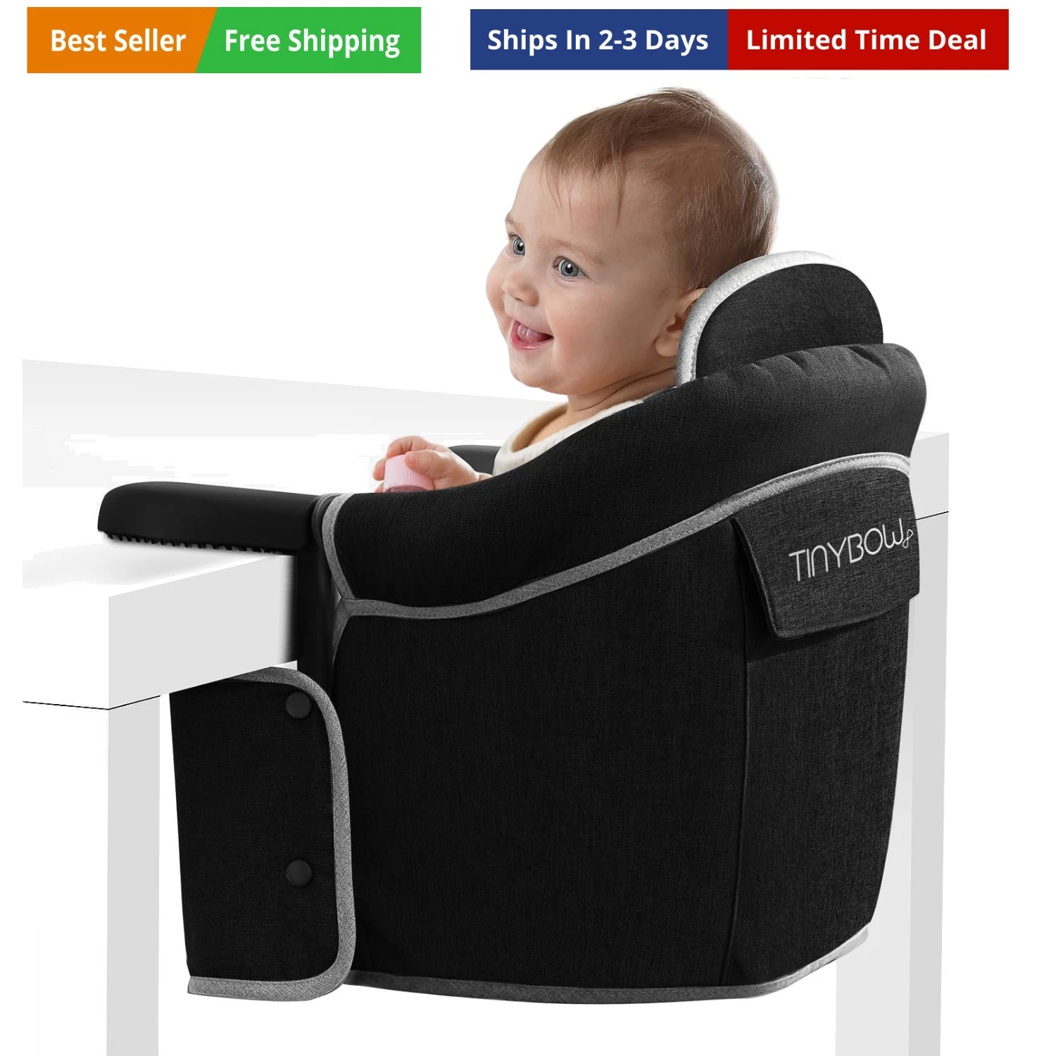 Hook On High Chair for Baby, High Chair That Attaches to Table - Clip On High...
