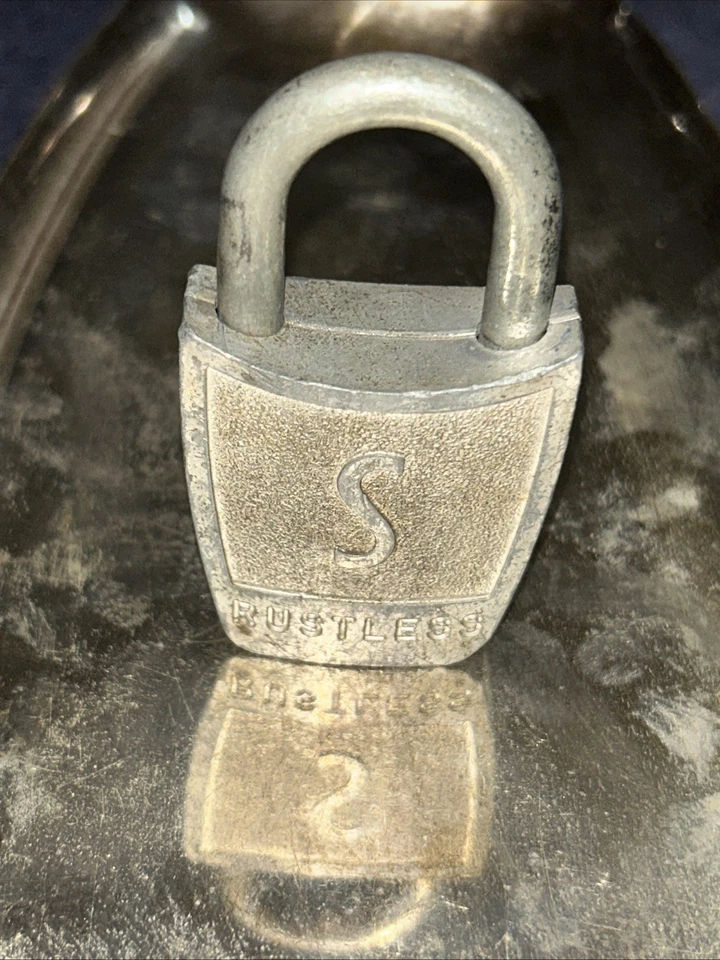 RARO Candado Slaymaker Sin Óxido Años 40-50 con 2 Llaves ILCO Hecho en EE. UU. - Funciona Foto 3 de 4