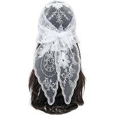 Triangle Lace Embroidered Scarf Shawl Headscarf for Year Round Fashion Use