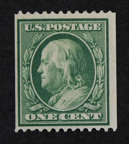CKStamps: US Stamps Collection Scott#385 1c Franklin Mint H OG 21mm