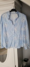 blaue Bluse, Langarm Größe 2XK