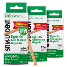 The Natural Dentist Stim-U-Dent Mint Dental Picks, Wooden Toothpicks for Food 