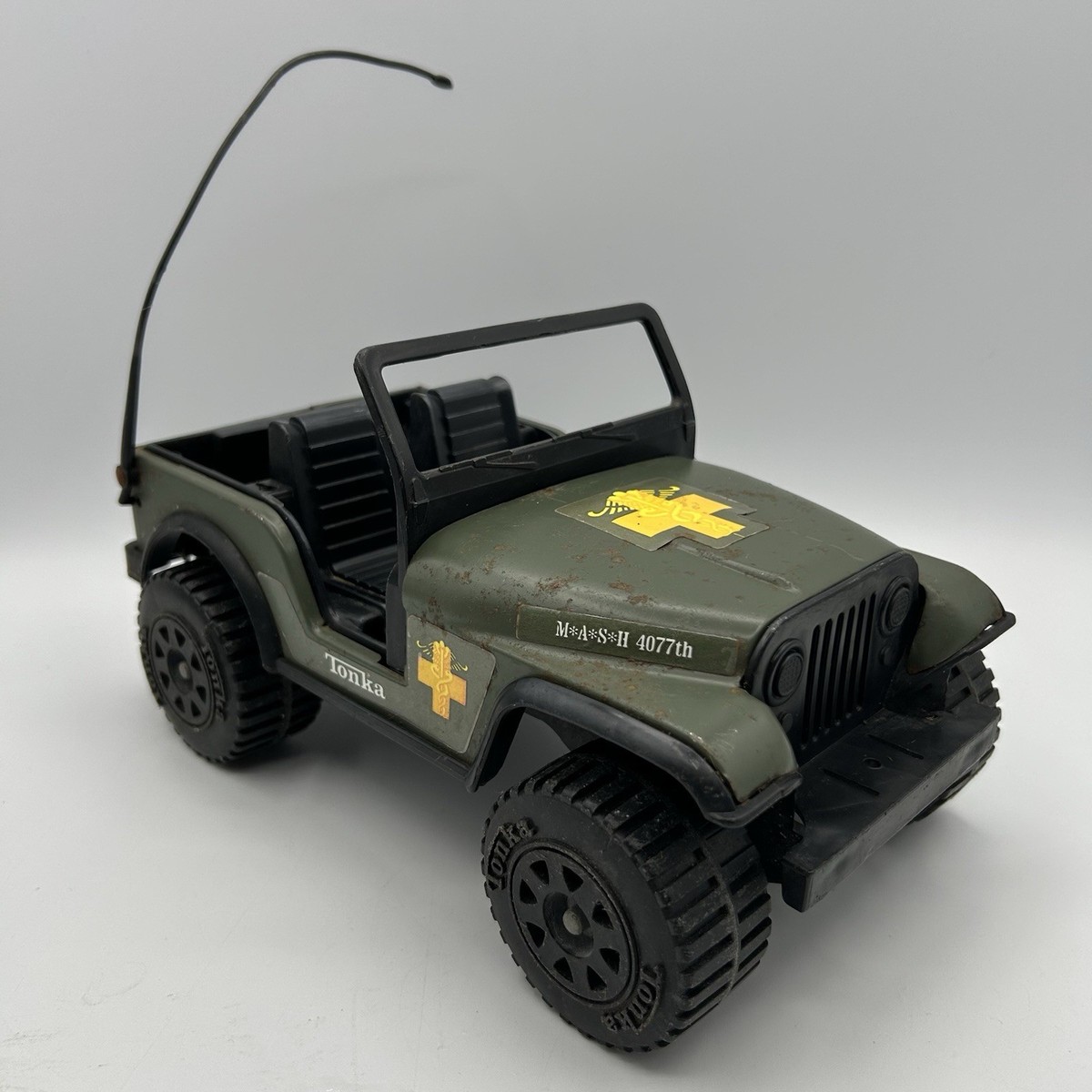 Tonka MASH Jeep M*A*S*H 4077th Military Green Steel and Plastic