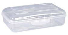 Cra-Z-Art Plastic School Box, 2-3/16"H x 5-3/16"W x 8"D, Clear