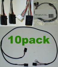 Lot10pk 2way Y Splitter CDROM/CD/DVD Audio/PC/Sound Card/Blaster Cable/Cord/Wire