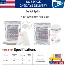 Dental Vacuum Forming Sheets Splint Hard Materials Thermoforming 1.0 1.5 2.0mm