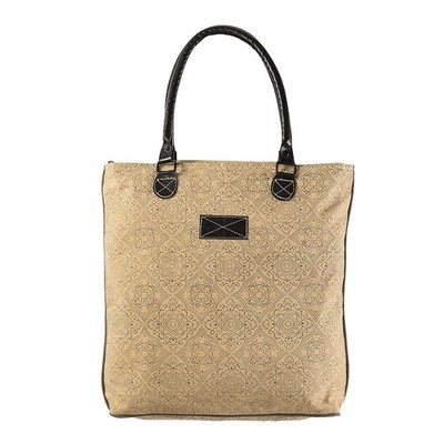 KB OHLAY KB205 TOTE Upcycled Canvas Genuine Leather women bag western handbag