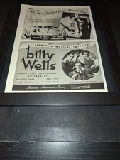 Two Latins From Manhattan, Billy Wells Rare Original 1946 Promo Ad Framed