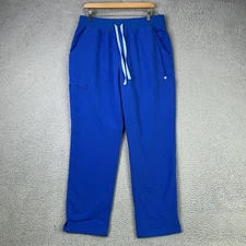 Figs Scrub Pants Mens XL Blue Drawstring Medical Uniform Pockets Veterinarian