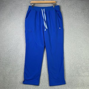 Figs Scrub Pants Mens XL Blue Drawstring Medical Uniform Pockets Veterinarian