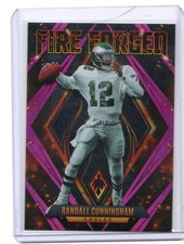 Randall Cunningham 2022 Panini Phoenix Fire Forged Insert Pink Prizm 080/175