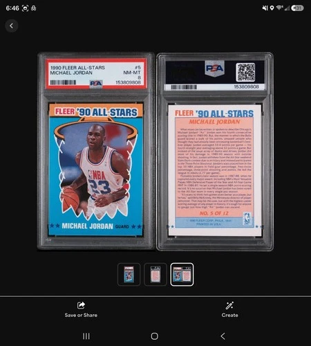 1990-91 Fleer - All-Stars Michael Jordan #5 🐐 🔥 PSA GRADED
