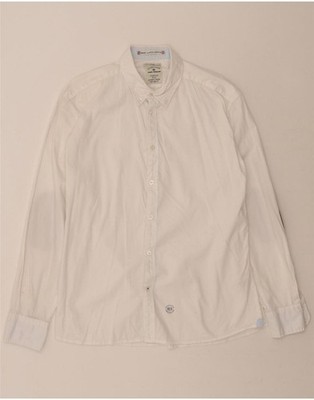 TOM TAILOR Mens Fitted Shirt XL White Cotton CH11