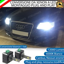 COPPIA LAMPADE D3S LED DA XENON A LED 6000K PER AUDI A6 C6 DAL 2009 AL 2011