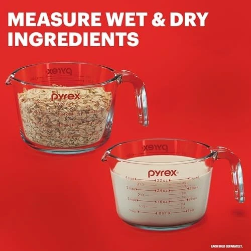 Conjunto de copos medidores de vidro Pyrex Essentials (pacote com 3) - Imagem 3 de 4