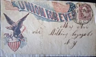 65 Civil War Patriotic - Scarce Eagle & Shield "UNION FOREVER" Banner (Front)