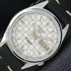 AUTOMATIC VINTAGE SEIKO 5 REFURBISHED JAPAN MENS WHITE DIAL WATCH a440426-4