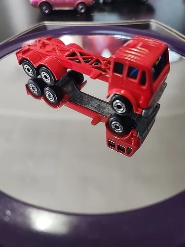 Vintage 1976 Matchbox Superfast Lesney Mercedes Container Truck RED