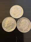 3 Silver Roosevelt Dimes 1964