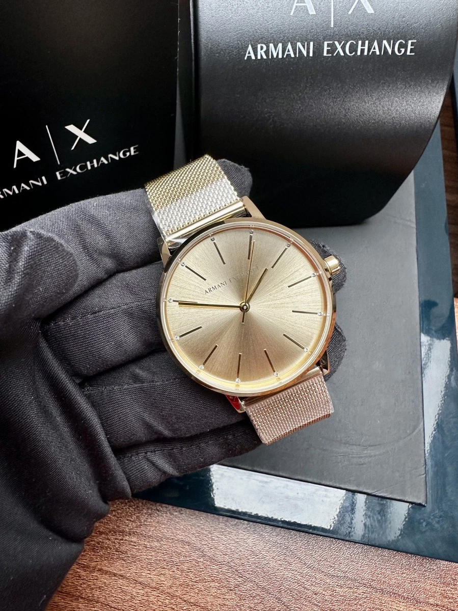 Armani Exchange Women Gold Plated Case Wristwatches for sale  display picture 2