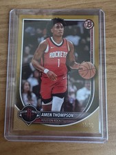 Topps 2025 Bowman True GOLD /50 Amen Thompson #134 Houston Rockets NBA Card