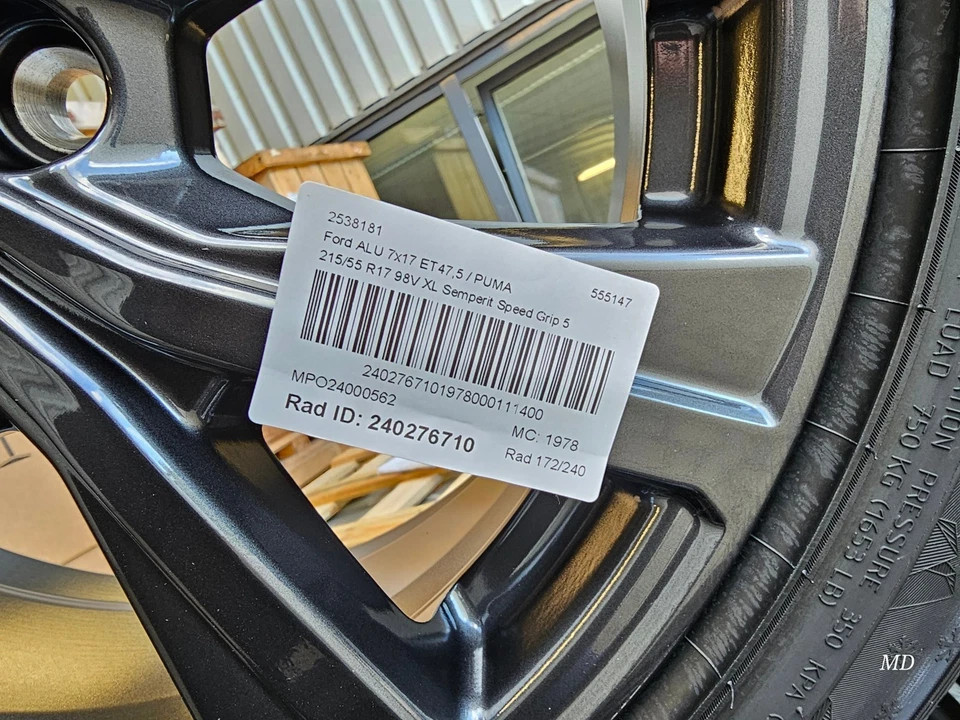 Ford Puma Original Satz Winterräder Alu NEU 215/55R17 98V Semperit 2538181 - Bild 3 von 4