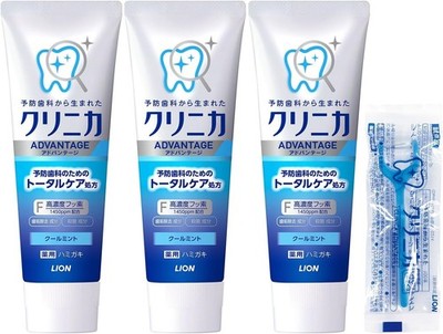 Set 3 Packs Lion Clinica Advantage Cool Mint 130g Made In Japan Japan